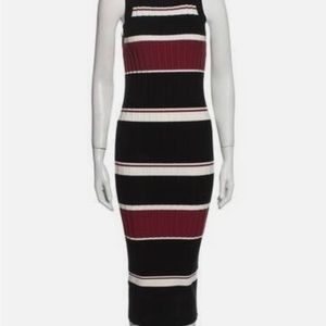 Veronica Beard black stripe midi dress, sheath dress